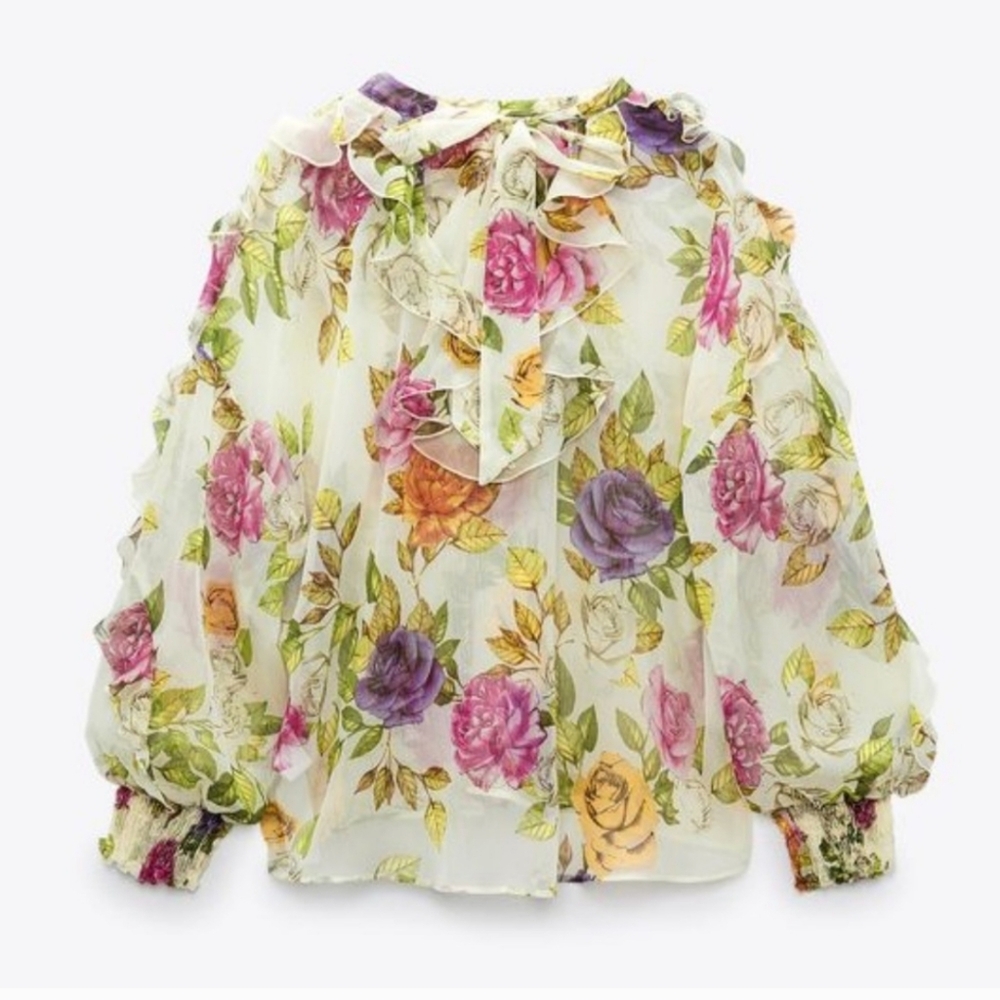 ZARA floral top